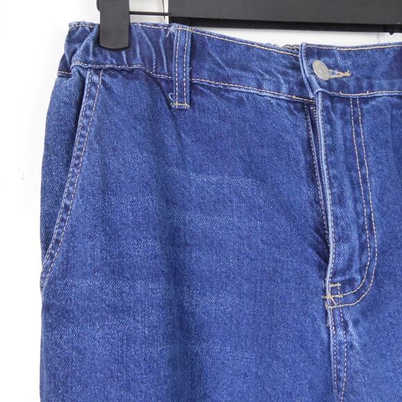 Forever 21 Denim Jogger Pants Womens SZ S Cargo Pockets High Rise Elastic Waist - Picture 2 of 16